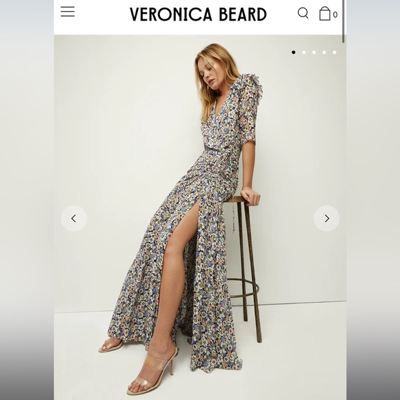 Veronica Beard Dresses & Skirts - Veronica Beard Floral Maxi Dress in Blue and Cream